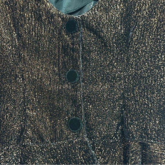 Vintage Francine Browner Women's Size 3 Copper Black Shimmer Top Bow Feathers - Picture 5 of 15